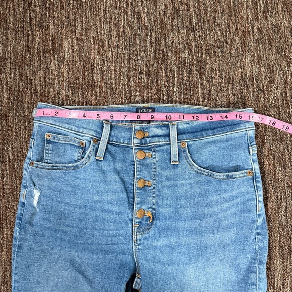 J Crew 10” High-Rise Skinny Jeans light wash size 30 - Picture 7 of 10